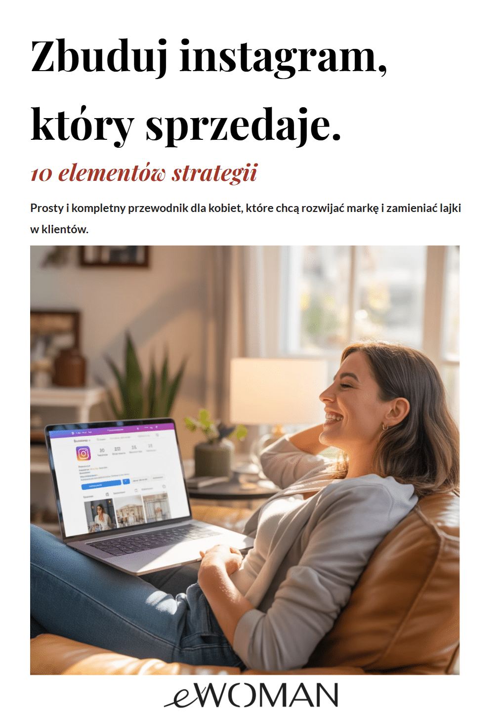 Okładka eBooka Zbuduj Instagram, który sprzedaje – 10 elementów strategii